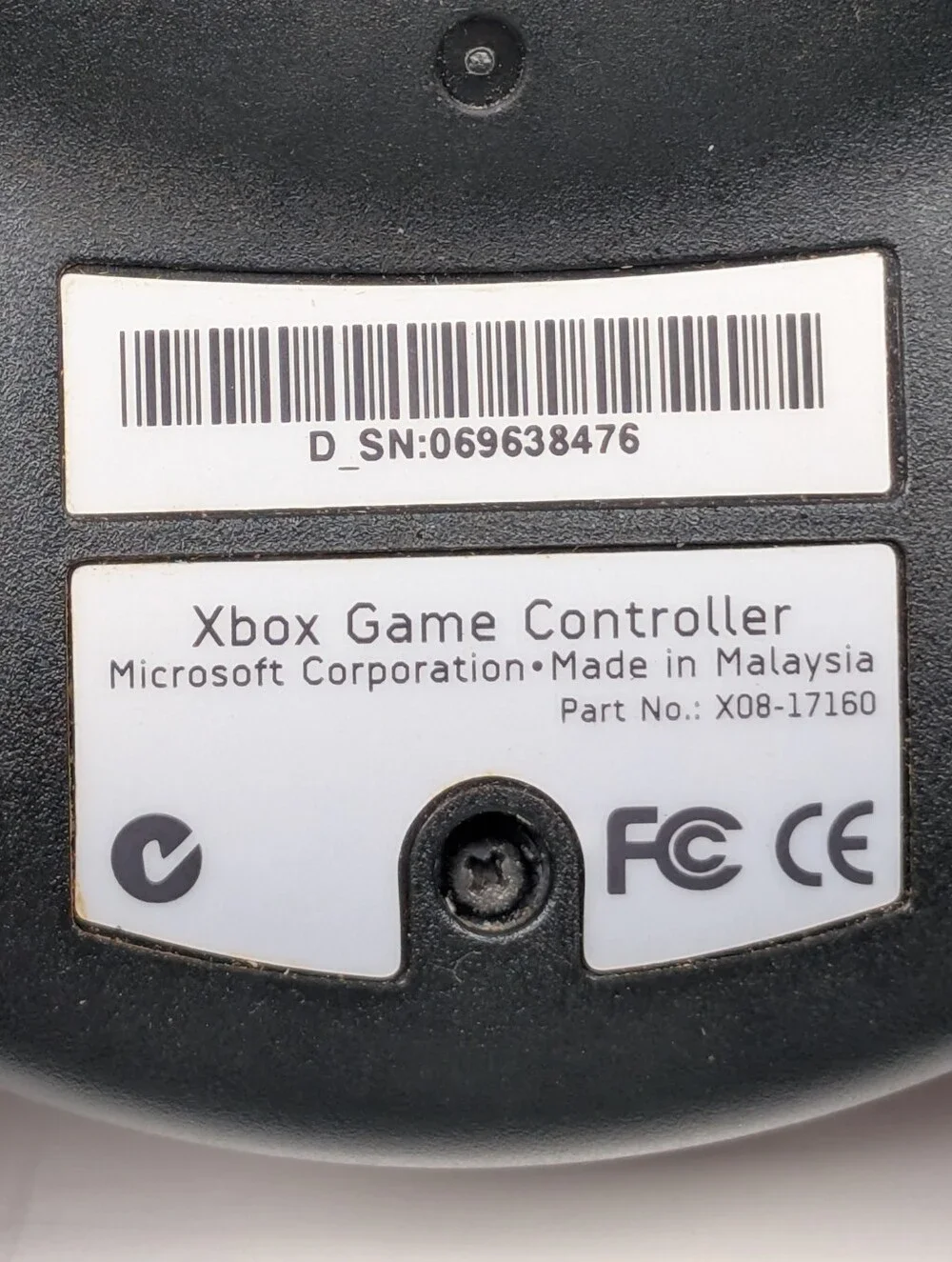 Original Microsoft Xbox Duke Controller OEM Wired Black Breakaway Cable Tested